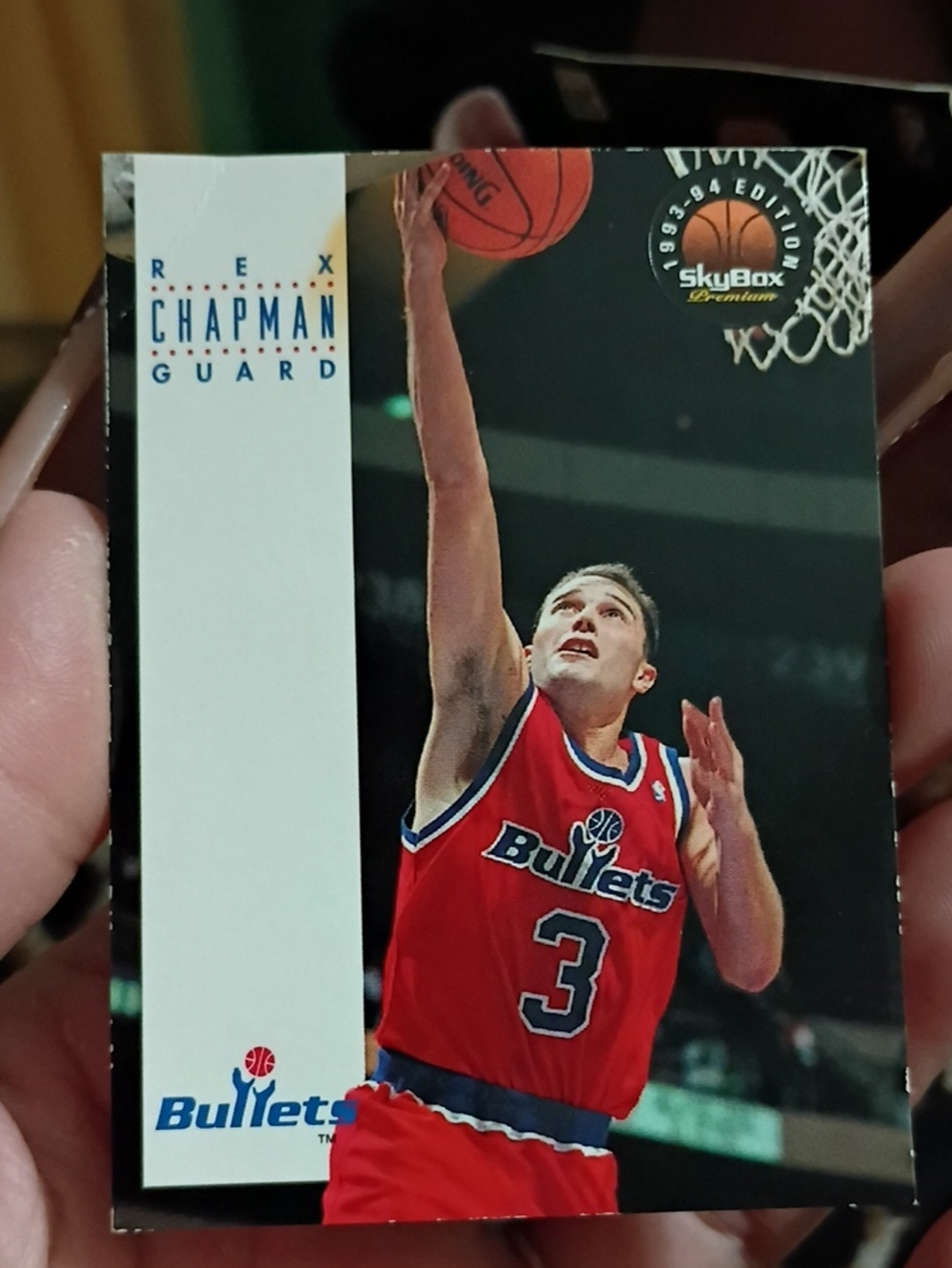 1993-94 SkyBox Premium Rex Chapman Bullets #3 Basketball Card
